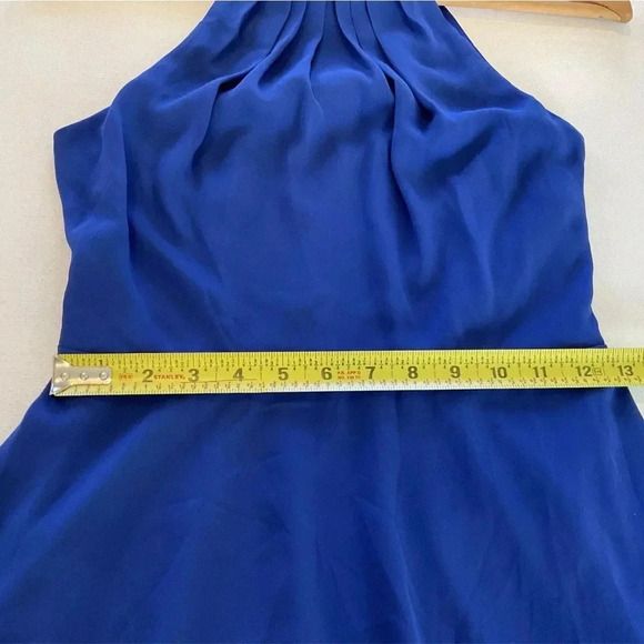 Blue chiffon fit and flare Express dress size 2 in Excellent pre owned condition - Picture 6 of 11